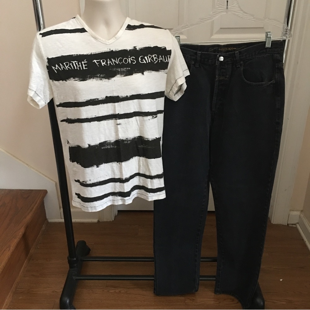 Marithe Francois Girbaud Black Denim Jeans 31/32+ Marithe Francois Girbaud Shirt